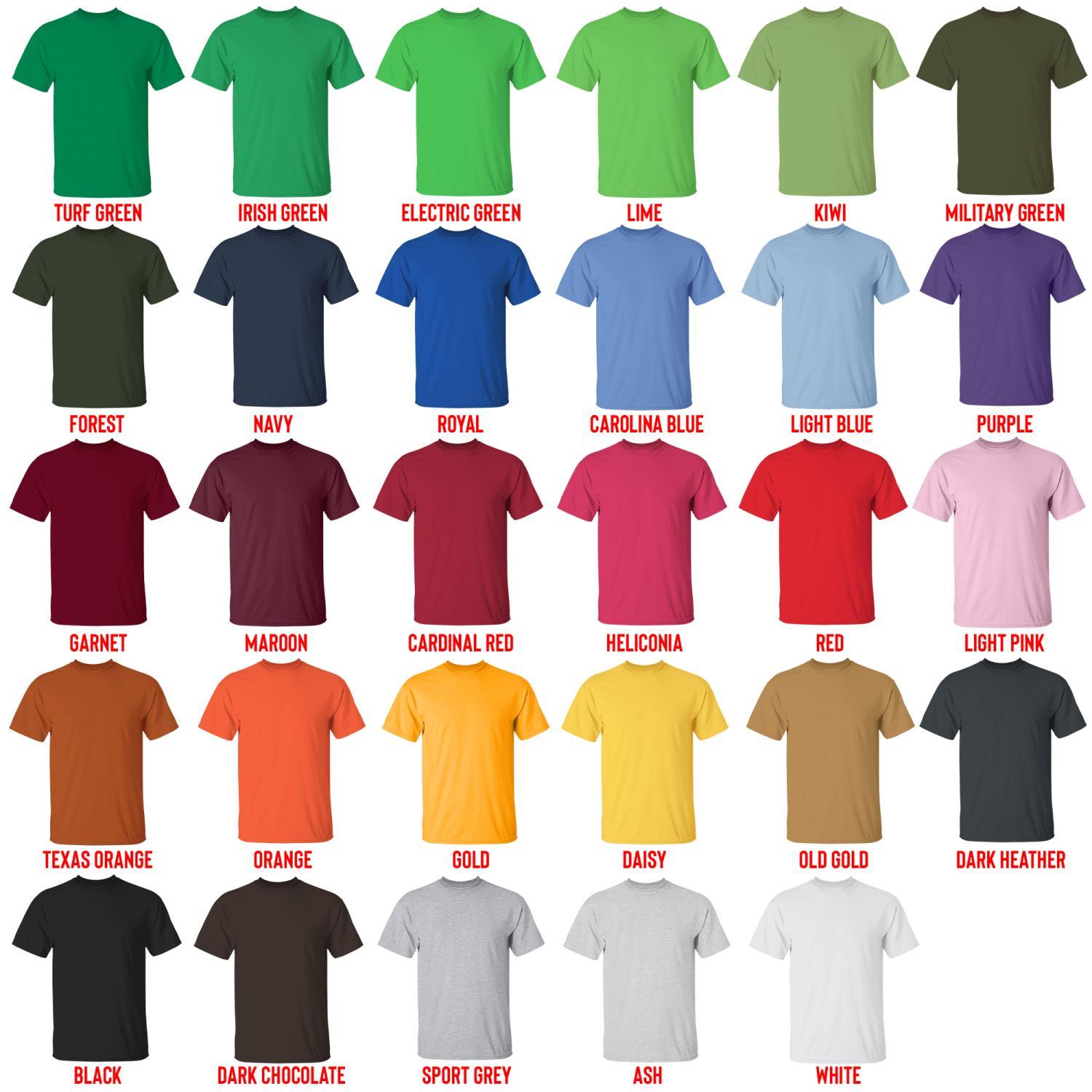 t shirt color chart - Ascendance Of A Bookworm Store